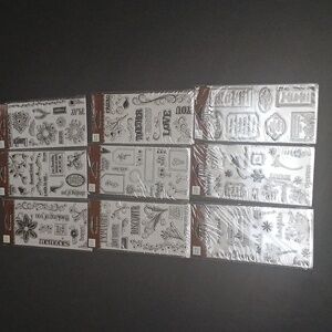 Set Of 9 Pkg Fiskars Heidi Grace Clear Stamps